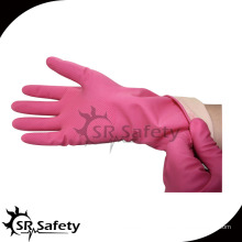 SRSAFETY rose vermelho latex casa luva carro lavagem luva limpeza doméstica